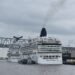 Cruise ships Mississippi River in New Orleans