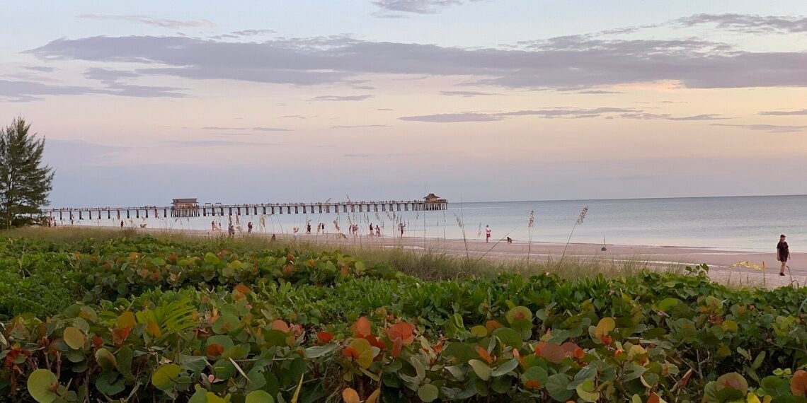 Naples, Florida pier at sunset