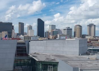 New Orleans Central Business District skyline May 2017