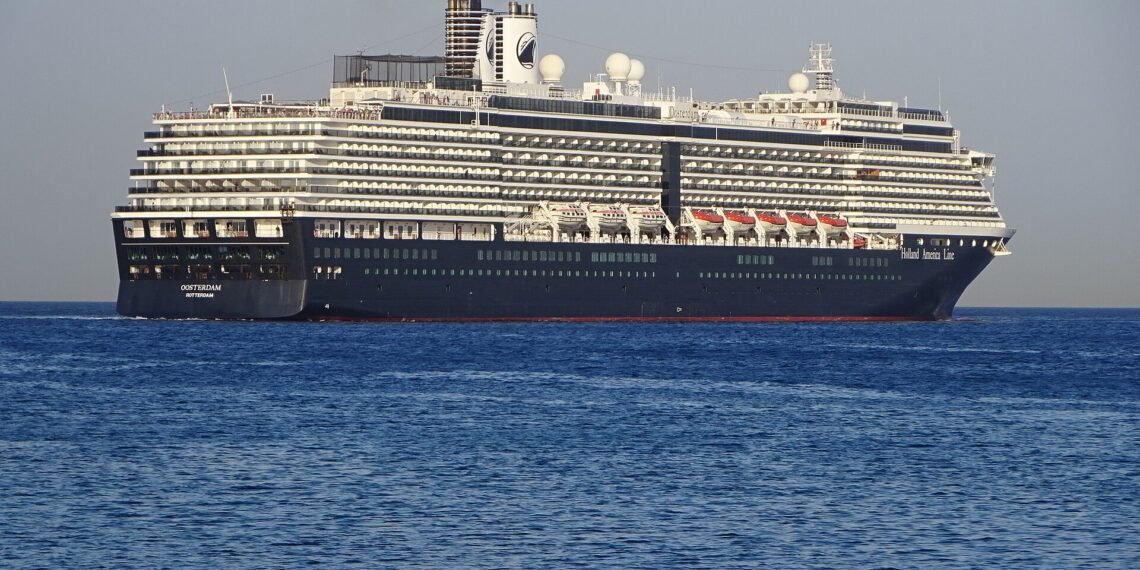 Holland America Line's Oosterdam leaving Rhodes, Greece