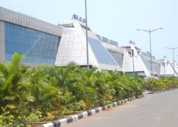Terminal building at Calicut (Kozhikode) International Airport in Kerala, India
