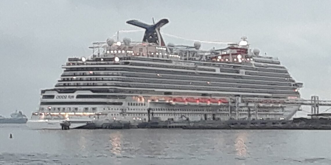 Carnival Panorama docked at the Long Beach Cruise Terminal, California