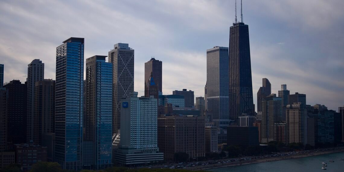 The Chicago skyline
