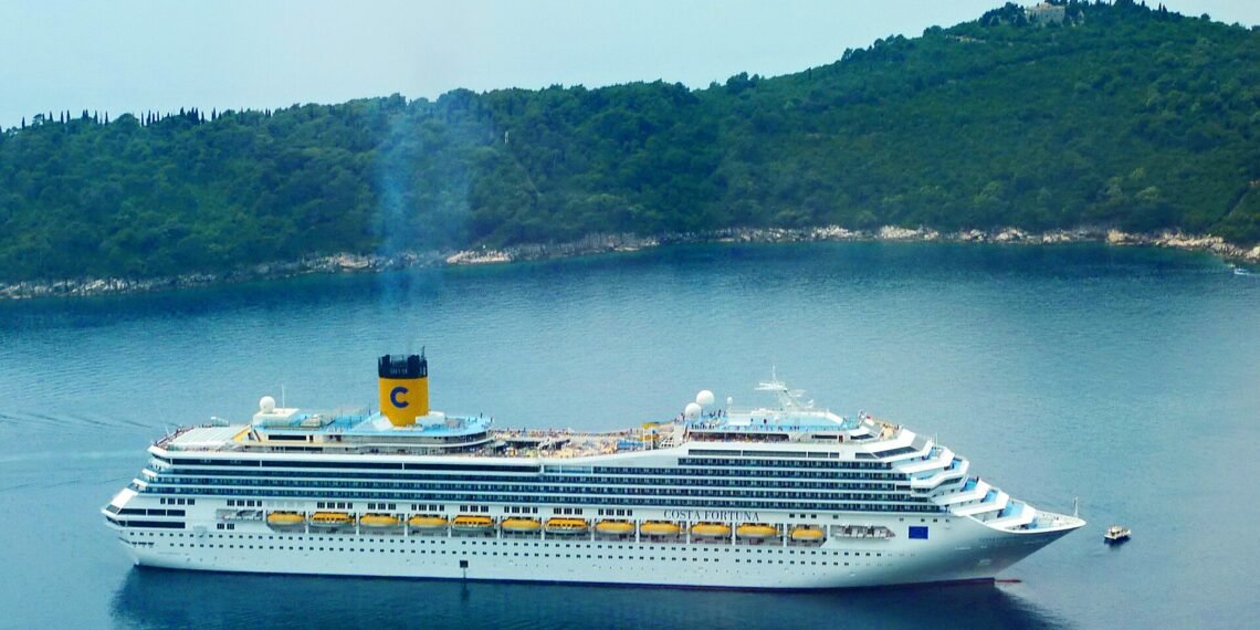 Costa Fortuna, the ship now renamed Beachcomber by Margaritaville at Sea, near Dubrovnik