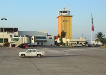 Control tower and terminal at Puerto Vallarta International Airport