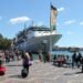 Royal Caribbean's Rhapsody of the Seas docked in Sydney Harbour