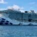 Princess Cruises ship Star Princess anchored off Princess Cays, Bahamas